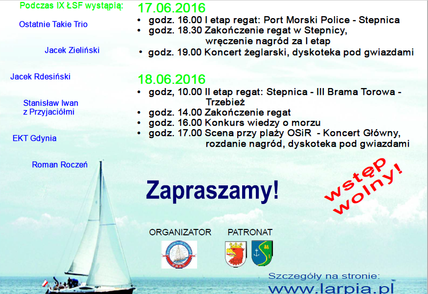 program Łarpia Sail Festival, Informacje w aktualnościach 