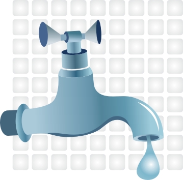 Logo kran z kapiącą wodą 